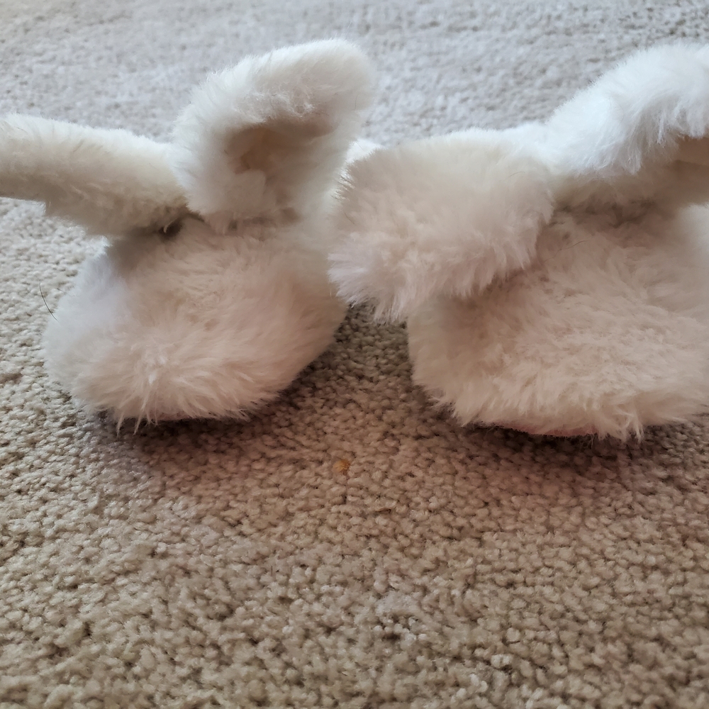 Crewcuts Plush White Slippers
